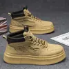 Zapatos de Otoño para Hombre Nuevos Zapatos Blancos de Caña Alta Zapatos Deportivos Versátiles de Moda para Hombre Tenis Casuales Zapatos de Papá