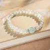 Pulsera de Cristal con Perlas de Cristal Natural Optimizada Pulsera Versátil de Nicho Joyería de Moda de Lujo Ligero Venta al por Mayor para Mujeres