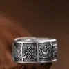 Anel de Trigo Banhado a Prata Moda Masculina e Feminina Novo Estilo Chinês Luxo Leve Anel Aberto Ajustável Presente Explosões Transfronteiriças