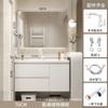 Combinación de Gabinete Inteligente para Baño Estilo Crema Lujo Ligero Moderno Simple Baño Cerámica Lavabo Integrado Lavabo Lavabo