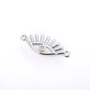 Conector de pulsera para mujer, estilo retro europeo y americano, con forma de hoja de ojo de palma, accesorios de joyería Aobao, con preservación del color, galvanizado
