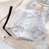 Ropa interior de encaje de cintura alta para mujer, proteína de seda 7A, antibacteriana, de talla grande, para vientre y cadera, transpirable, sin costuras, al por mayor