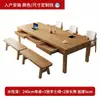 Nuevo Escritorio Grande de Madera Maciza y Mesa de Comedor con Cajones, Mesa de Té Integrada, Escritorio para Estudio y Trabajo en Casa, Mesa Larga