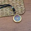 Pingente de Moeda de Dinheiro Shangui de Latão, Colar Autêntico de Moeda Antiga Taoísta, Bagua de Cinábrio, Ornamento Pingente de Dinheiro Amuleto Estilo Vintage