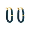 Procesamiento y Personalización de Pendientes Franceses Simples en Forma de U Esmaltados de Venta Caliente Transfronterizos para Mujer, Lujo Moderno Elegante y Accesible