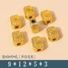 Cuentas de la suerte de trébol de color dorado y arena antiguas que preservan el color, hechas a mano, pulsera de esmalte que preserva el color, collar, accesorios de joyería colgantes