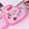 Anel Infantil Princesa Menina Fofa Diamante Sintético Elsa Desenho Animado Pedra Preciosa Menina Bebê Presente de Jardim de Infância