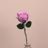 Flor de simulación capullo de rosa individual decoración del hogar ramo accesorios para fotografía rosa kasha paisajismo arreglo floral suave