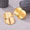 Pendientes de moda de celebridades de Internet francesas: nuevos pendientes chapados en oro de 18 quilates, de acero de titanio, con forma de gota, brillantes y resistentes a la decoloración.