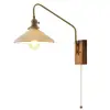 Lámpara de pared para mesita de noche de estilo de mediados de siglo, 6 nuevos estilos retro franceses, creando un ambiente atmosférico, lámpara de pasillo de cerámica, tela y hierro