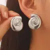 Diseño Europeo y Americano Inspirado en Moda Espiral Caracol Collar y Aretes Conjunto, Estilo Vacacional, Únicos y de Moda Accesorios de Nicho Caracola