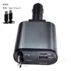 Cargador de Teléfono Móvil para Coche de 120W con Cable Retráctil Cuatro en Uno, Aleación de Aluminio, Carga Súper Rápida, Suministros Automotrices Transfronterizos