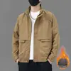 Jaqueta Masculina Outono Inverno 2026 Novo Estilo Tendência Americana Gola Alta Solta Casual Acolchoada Roupa de Trabalho Masculina