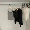 Conjunto de Moda Otoñal Y.JIA de Camisola Rayada + Cárdigan Sencillo de Manga Larga + Shorts de Cintura Alta 5829