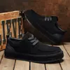 Sapatos Masculinos 2025 Novo Outono e Inverno Moderno Versátil Trabalho Preto Tênis Slip-On Mocassins Esportivos Casuais Masculinos