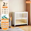 Estante de Livros com Porta de Vidro de Aço para Casa à Prova de Poeira Estante para Livros Infantis Gabinete de Exibição de Figuras de Espaço com Luz Gabinete Ita Gabinete de Lata