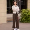 Conjunto de Otoño 2026 para Madres, Moda Casual Elegante para Primavera y Otoño, Conjunto Sencillo de Dos Piezas Ajustado para Mujeres de Mediana Edad y Mayores