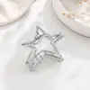 Pinza para el pelo de estrella de cinco puntas simple coreana para mujer, verano, chica popular, poco volumen de pelo, accesorio para el pelo, parte trasera de la cabeza, pinza de tiburón de alta gama, pinza para el pelo