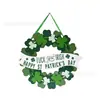 Popular St Transfronterizo. Decoraciones de Madera Colgantes de Trébol para el Día de San Patricio para el Hogar, Granja, Porche