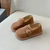Zapatos de Cuero para Niños 2026 Primavera y Otoño Estilo Nuevo Zapatos de Cuero de Moda para Niñas Mocasines de Suela Suave Zapatos Birkenstock para Estudiantes Zapatos Planos Casuales