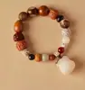 Pulsera de 18 semillas de mano Pulsera Bodhi de 18 semillas Pulsera Bodhi femenina Joyería de mano con cuentas de Buda Duobao de 18 semillas