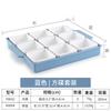 Vajilla de Melamina Personalizada Placas de Cuadrícula de Nueve Cuadrados Placas para Hot Pot Plato de Porcelana Imitación Plato Dividido para Snacks Hogar de Gama Alta Plato para Guarniciones