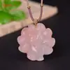 Flor de Pessegueiro Natural Rosca Recheada Maçã Nuvem Auspiciosa Cadeado Pingente de Jade Anel de Paz Pingente Fornecimento ao Vivo Fornecimento de Comércio Exterior
