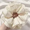 Nuevas Gomas para el Cabello de Lunares de Encaje y Malla Gomas de Intestino Grande Sujetador de Cola de Caballo Flor para el Cabello Accesorios para el Cabello de Niña En Stock