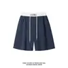 Shorts Casuais com Cintura Color Block Estilo Americano, Novo Estilo de Verão, Corte Solto, Tamanho Grande, Secagem Rápida, Respirável, Shorts Esportivos de Basquete