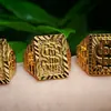 Anel Masculino Dourado Imitando Areia Espessado para Trazer Riqueza e Fortuna para Anel de Homens Idosos Joias E-Commerce Transmissão Ao Vivo Fornecimento Atacado