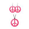 Traje hippie de venta caliente transfronteriza, gafas de carnaval y pendientes con dijes de paz, collar, tocado, accesorios, fabricante de productos.