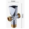 Válvula de ângulo de grande fluxo de abertura lenta de cobre transfronteiriço G1 / 2 interruptor de vaso sanitário válvula rotativa válvula triangular de núcleo 4 pontos atacado