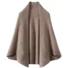 Cachecol de Lã Cashmere Outono/Inverno Novo Estilo Feminino Padrão Diamante Oversized Aquecedor de Pescoço Xale Quente Protetor de Pescoço Tricô Lenço Longo