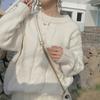 Suéter Trenzado Suave Estilo Gentil Estilo Coreano para Mujer, Jersey Holgado Estilo Lazy Dulce Tejido para Otoño e Invierno, Moda para Mujer