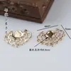 Acessórios DIY Feitos à Mão Liga de Liga de Cobre Eletroforese Conserva Cor Grampo de Cabelo Antigo Etiqueta de Joia Flor Porosa Conexão de Franja