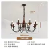 Candelabro de restaurante retro americano, lámpara de sala de estar tipo vela toscana, candelabro de madera estilo campo francés para dormitorio, hierro