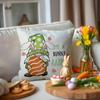 Funda de almohada de Pascua de Amazon con estampado de dibujos animados de conejo, cojín decorativo para sala de estar, sofá, cojín al por mayor