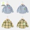 Ropa de Bebé 2025 Camisas de Cuadros de Manga Larga para Niños Tops para Niños y Niñas Primavera y Otoño Ropa Casual para Niños Camisas para Niños