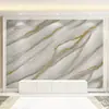 Revestimiento de Pared Estéreo 8D Pared de Fondo para TV Papel Tapiz de Lujo Ligero para Sala de Estar Dormitorio Mural de Mármol en Relieve 5D Seda Dorada