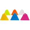 Em estoque cone de treinamento marcador triangular com furo pode inserir vara marcador de ponto barril futebol basquete agilidade slalom cone de marcação de campo