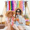 Suministro transfronterizo de guirnaldas hawaianas de Amazon, coloridas para fiesta en la playa, vacaciones, decoración de eventos de cumpleaños, guirnaldas de accesorios