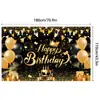 Telón de Fondo de Cumpleaños Nuevo Estilo Transfronterizo Poliéster Accesorios de Fiesta Decoración de Escena con Globos Banner de Cumpleaños Tapiz Colgante