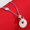 Collar Xiao Long para Mujer, Cadena para Clavícula de Diseño de Nicho de Lujo Ligero, Colgante Rui Long Sheng para el Cumpleaños de la Novia