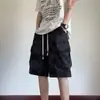 Calça de Verão Estilo Americano para Jovens Shorts Casuais Tendência Marca Roupa de Trabalho Shorts Masculinos Tie-Dye com Bolsos
