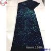 Tela de terciopelo bordado de cifrado color mágico laminado lentejuelas decorativas otoño e invierno ropa de mujer lentejuelas de tela encaje