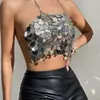 AYJ2026 Ropa Interior de Verano Amazon Nueva Ajustada Sin Espalda Europea y Americana Lentejuelas Sexy Camisola Y20471