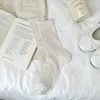Calcetines con Borde Enrollado para Mujer, Calcetines de Media Pantorrilla, Calcetines Finos Holgados de Primavera y Verano, Calcetines de Algodón Transpirables de Malla Estilo Japonés, Calcetines Sin Costuras al por Mayor