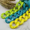 Plástico Acrílico Alto Brilho Cor Sólida Sete Cores 35*35 Corrente Fivela de Inserção Plástica Argola Aberta Acessórios para Joias Bolsas