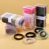 Cuerda para el pelo grande de rombo de 5 cm, anillo para el pelo, cuerda para el pelo de alto nivel, caja transparente de cristal rectangular para mujer, 20 cuerdas para la cabeza