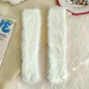 Meias Plush Fofas para Mulheres, Meias Grossas Quentes de Cano Médio, Meias de Inverno Sem Costura de Veludo de Vison, Meias de Chão, Meias para Dormir